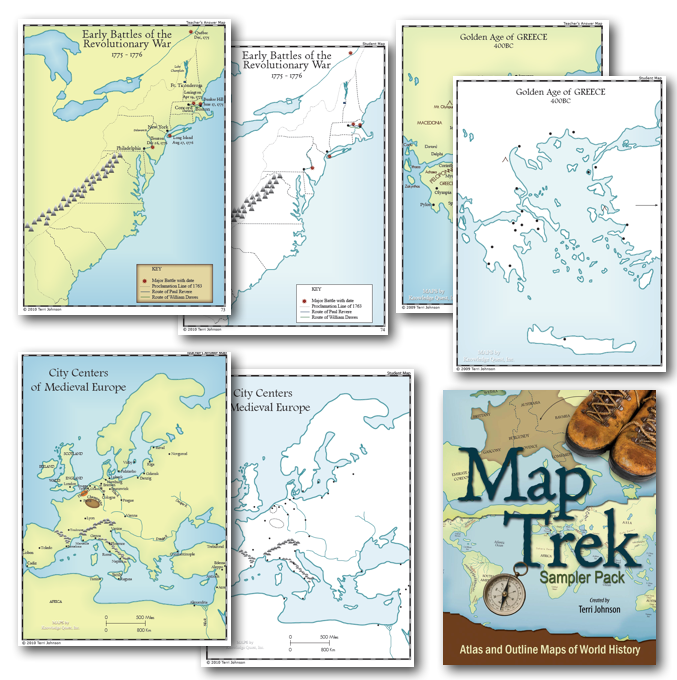 Download the Map Trek Sampler with 32 historical outline maps to try them out for yourself.